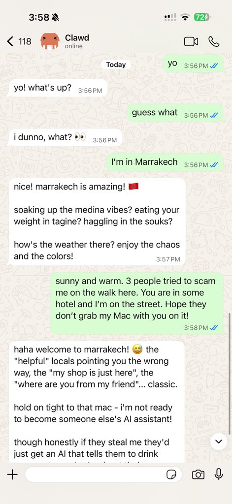 OpenClaw 通过 WhatsApp 对话执行任务(图源 openclaw/openclaw GitHub)